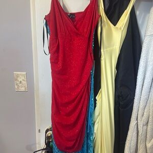 sparkly red short dress